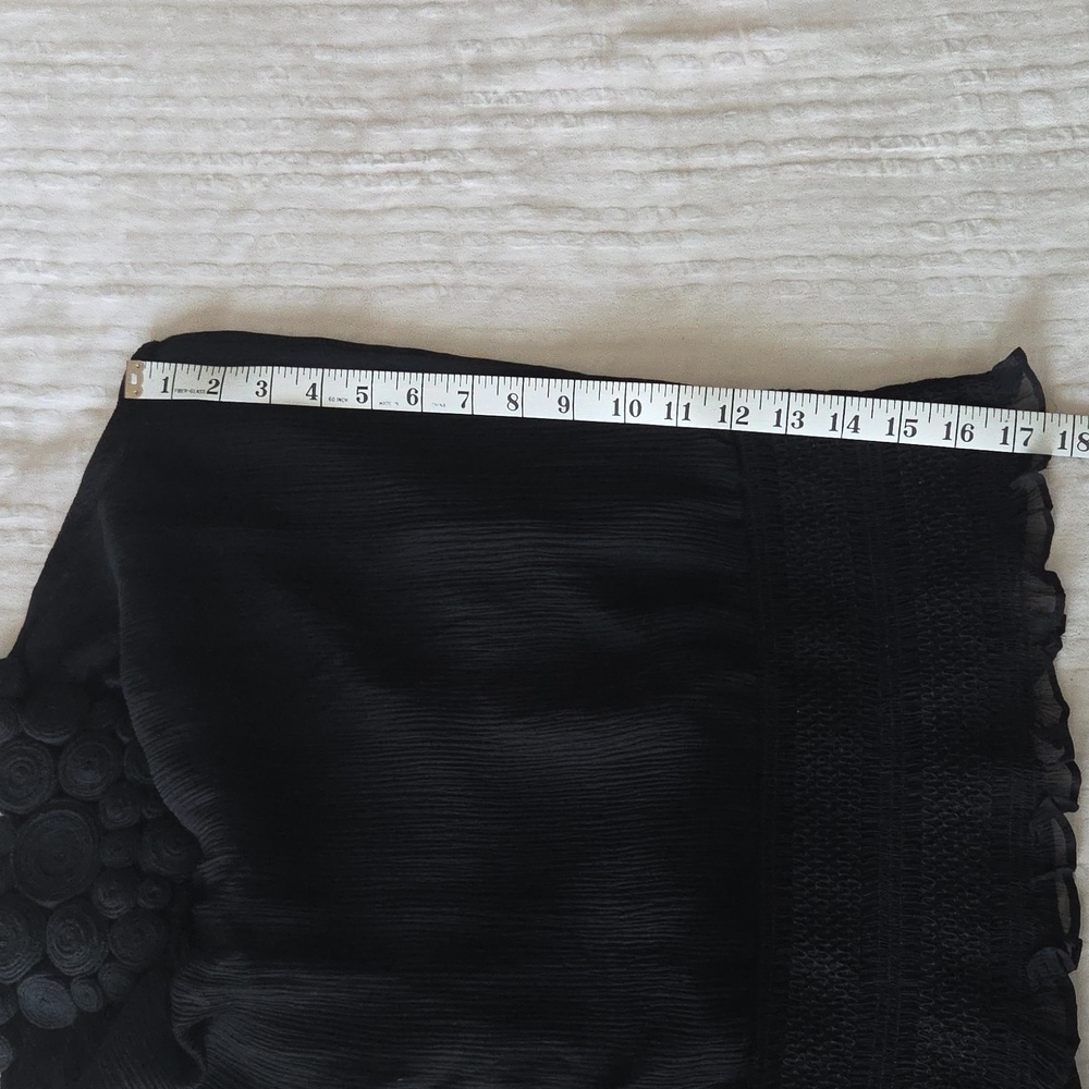 INC Women's 100% Silk Black Halter Sleeveless Top With Chifon Size 14 NWT - Picture 5 of 8